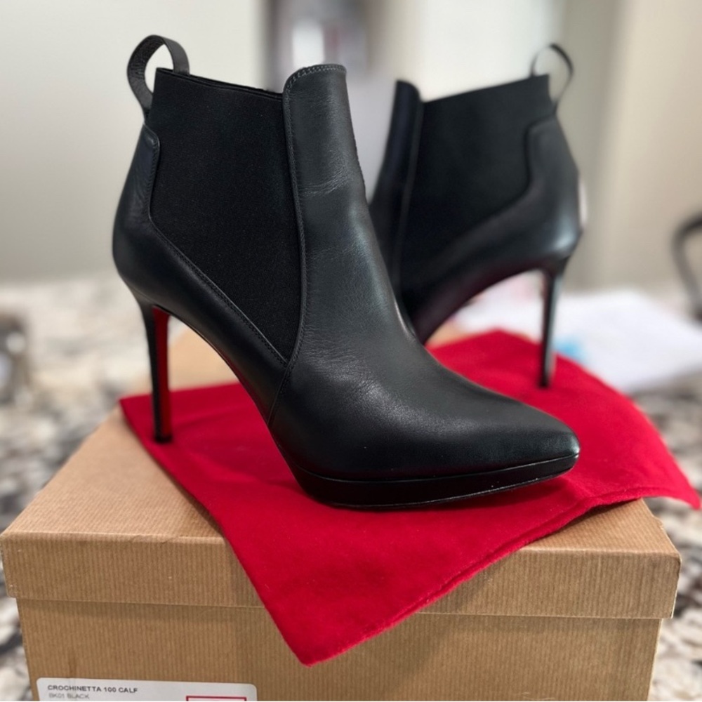Christian Louboutin Black Ankle Booties